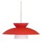 Besa Lighting Trilo 15 Cord Pendant, Red Matte, Satin Nickel Finish, 1x75W Incandescent 1JT-451331-SN - alternate 1